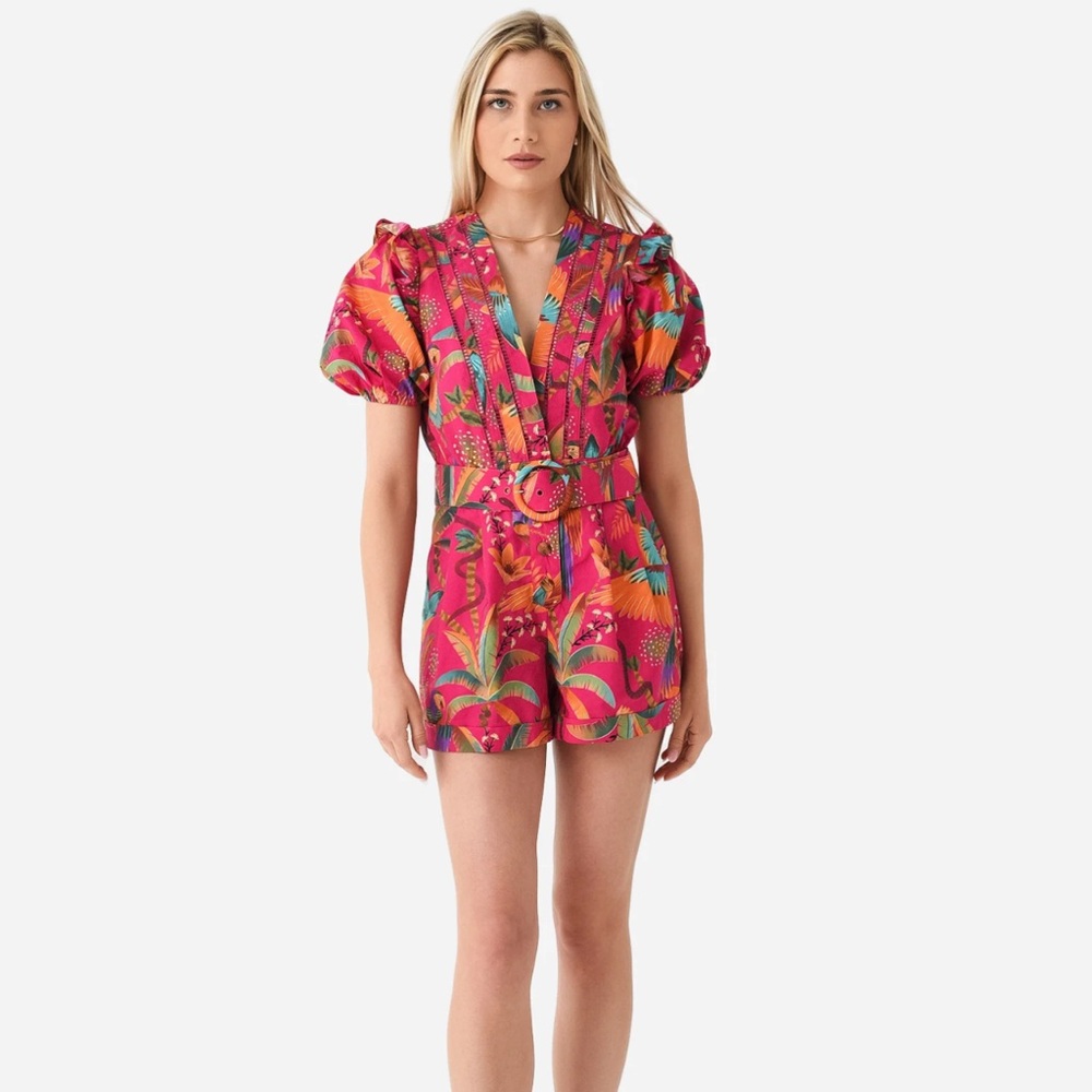 FARM Rio Pink and Orange Romper